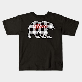 Black And White Buffalo Plaid Nene Bear Shirt Matching Pajama Family Kids T-Shirt